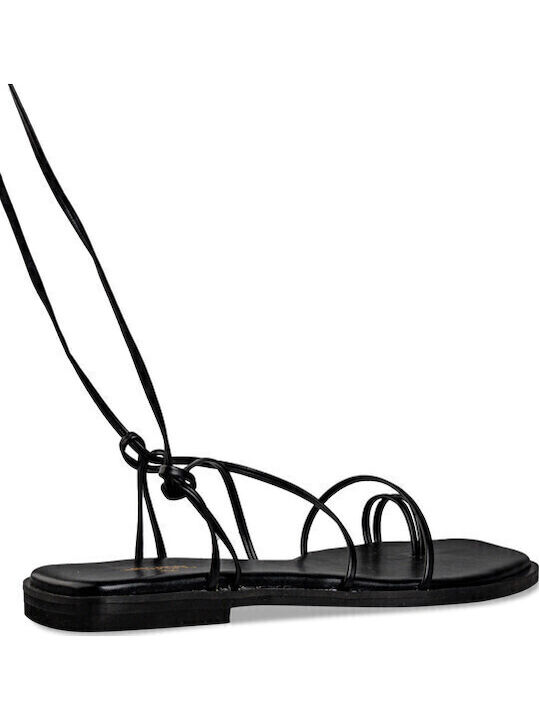 Sandale De Piele Dama Negre