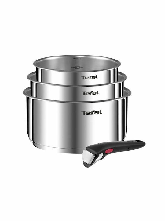 Tefal Ingenio Emotion Σετ Κατσαρόλες από Ανοξείδωτο Ατσάλι L896S404 4τμχ