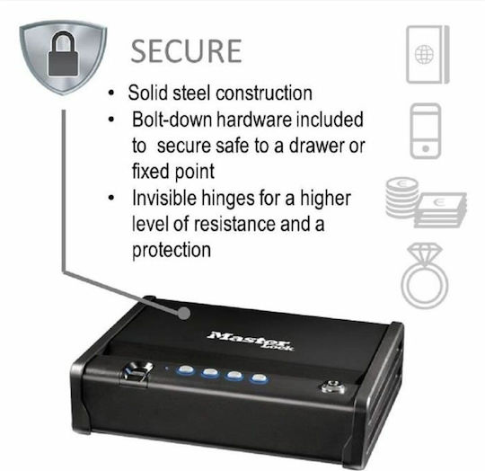Master Lock Cutie de Bani cu cheie S7109515 Negru