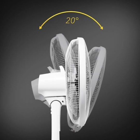 Trotec TVE 26 S Ανεμιστήρας Ορθοστάτης 35W Διαμέτρου 40cm με Τηλεχειριστήριο Λευκός