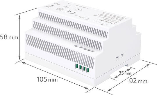 Τροφοδοτικό Ράγας με Έξοδο 12V και Ισχύ 136W 11.3A
