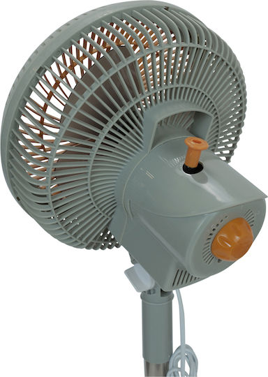 Uncle George Ανεμιστήρας Ορθοστάτης 25W Διαμέτρου 23cm Γκρι