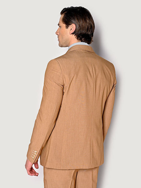 Men's Summer Suit Slim Fit Tobacco