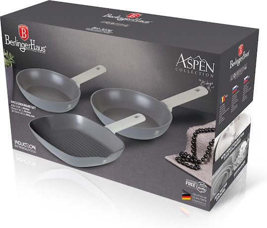 Berlinger Haus Berlinger Haus Aspen Collection Aluminium Pfannen-Set mit Stein Innenbeschichtung 3-teilig