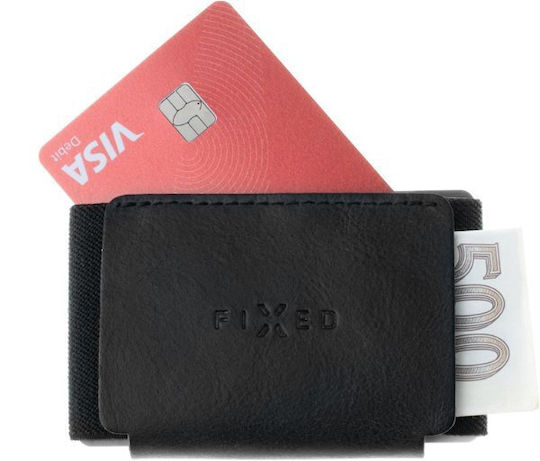 Fixed Tiny Wallet Airtag In Genuine Cowhide Black