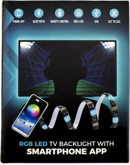Sunshine Inteligent Bandă LED Pentru televizor USB 5V RGB Lumină Tip SMD5050 cu Sursă de alimentare & Telecomandă