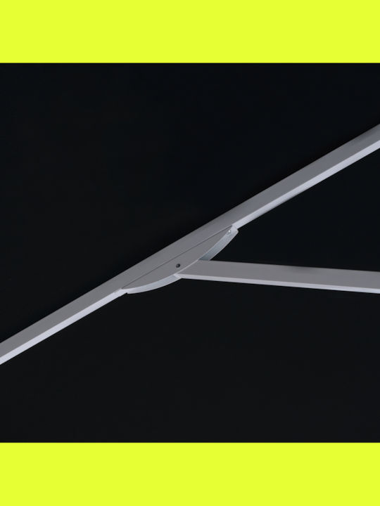 Professioneller Rundschreiben Aluminium Garten- und Terrassen-Sonnenschirm Schwarz F3.9xY2.95m