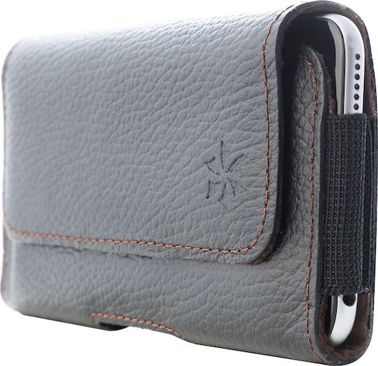 Honju Horizon Leather Belt Case with Magnetic Closure Universal for Samsung Galaxy S7 S8 S9 S10 S21 S22 S23 S24 Xcover Black Hhsamsung
