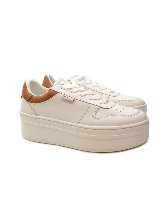 Guess Γυναικεία Sneakers Καφέ