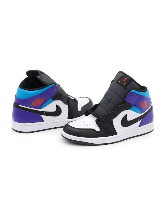 Nike Air Jordan 1 Mid Bărbați Sneakers Bright Concord Black Blue Purple White