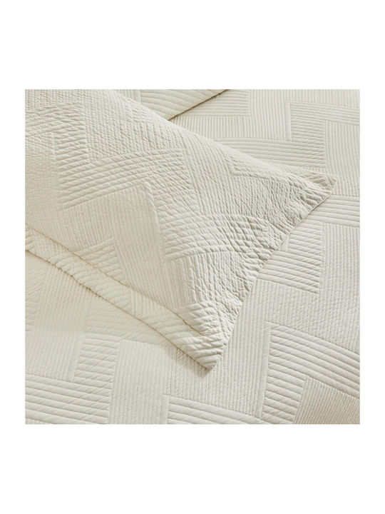 Liolios Home Diverso Coverlet Semi-double from Polyester Ivory 180x240cm