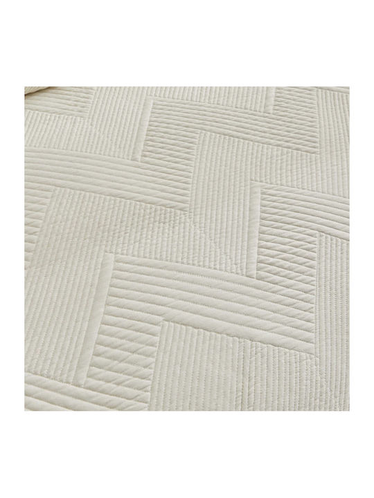 Liolios Home Diverso Κουβερλί Ημίδιπλο από Πολυεστέρα Ivory 180x240cm
