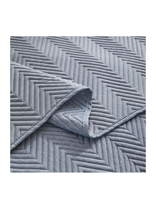 Liolios Home Coverlet King Size Microfiber Denim 260x240cm