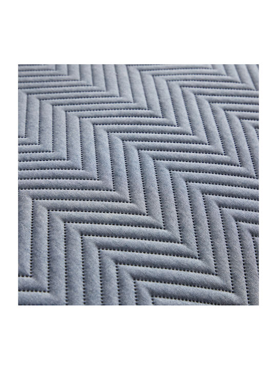 Liolios Home Coverlet King Size Microfiber Denim 260x240cm