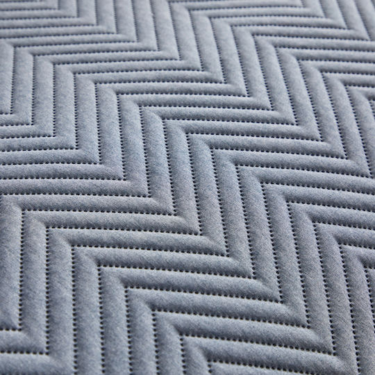 Liolios Home Coverlet King Size Microfiber Denim 260x240cm