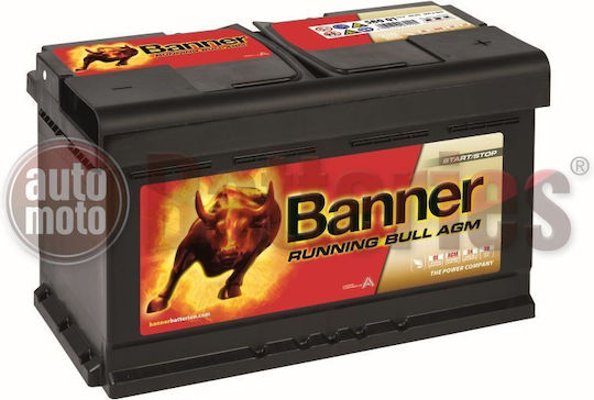 Banner Car Start/Stop Battery with 80Ah Capacity and 800A CCA