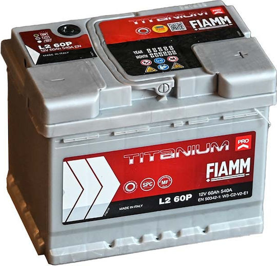 Fiamm Μπαταρία Αυτοκινήτου Titanium Pro L2 60P με Χωρητικότητα 60Ah και CCA 540A