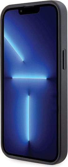 Guess Metal Logo Umschlag Rückseite Metallisch mit Band Schwarz (iPhone 13 Pro)