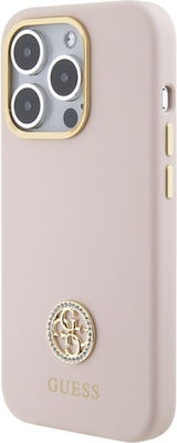 Guess Liquid Silicone Back Cover Pink (iPhone 15 Pro)