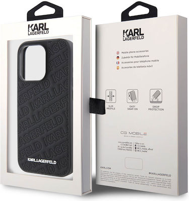 Karl Lagerfeld Pu Quilted Pattern Back Cover Μαύρο (iPhone 15 Pro)