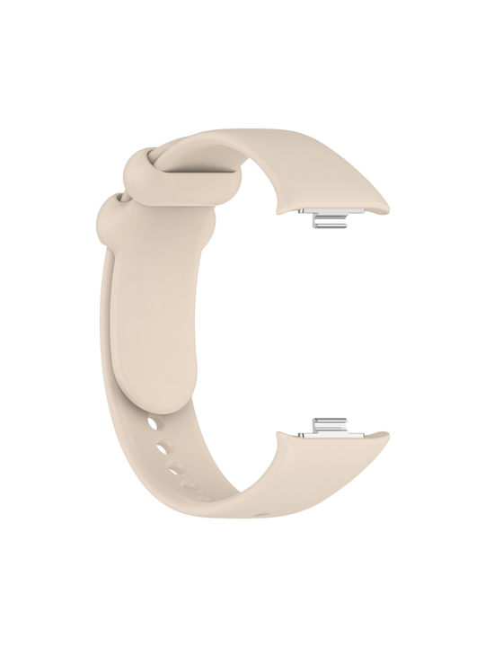 Xiaomi Mi Band 8 Pro Redmi Watch 4 Solid Color Black Buckle Silicone Watch Band Starlight Color