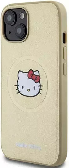 Hello Kitty Back Cover Plastic Gold (iPhone 15)