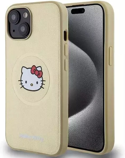 Hello Kitty Back Cover Plastic Gold (iPhone 15)