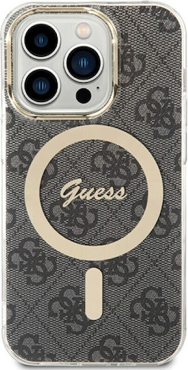 Guess IML Umschlag Rückseite Kunststoff / Silikon Schwarz (iPhone 15 Pro)