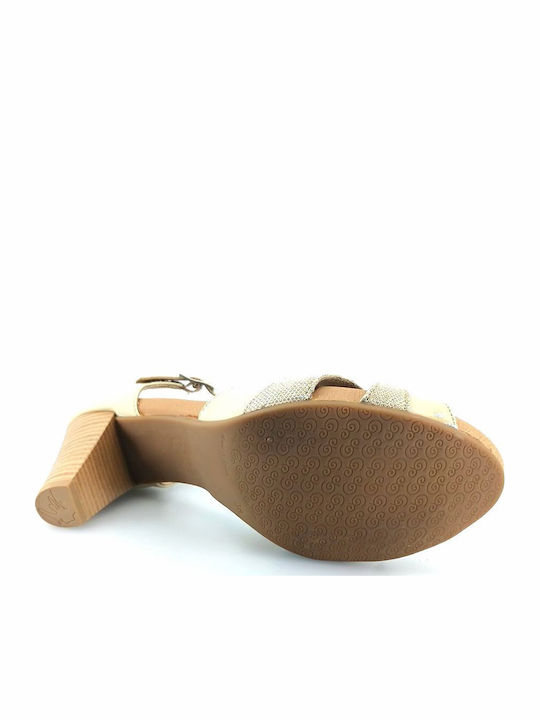 Leder Sandalen Beige