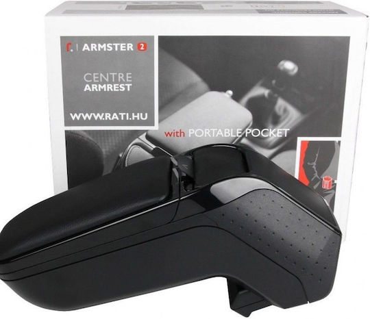 Rati Armster Car PU Armrest for Dacia Spring 2021+ Black