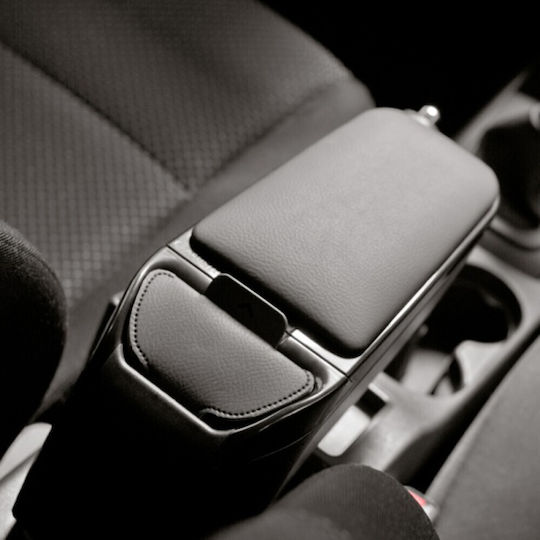 Rati Armster Car PU Armrest for Skoda Fabia II 2007-2014 Black