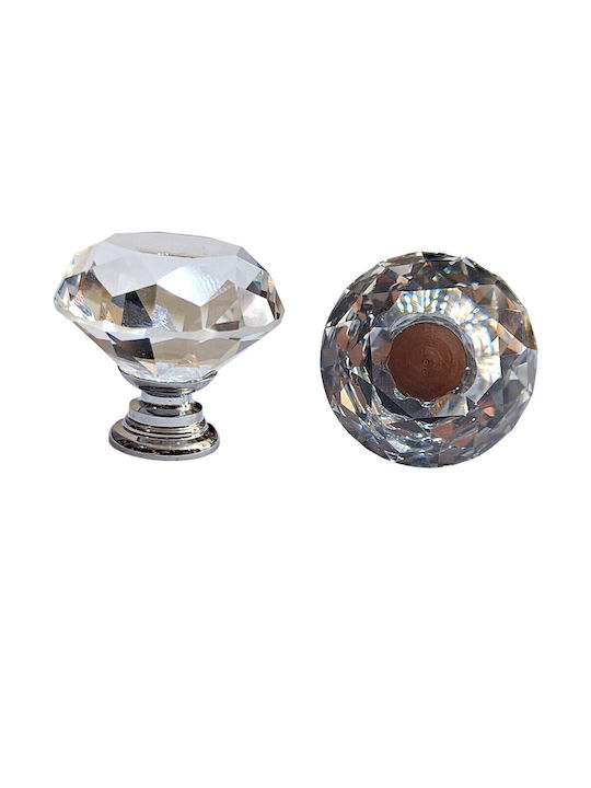 ACM Ръкохватка Мебел от Zamak & Crystal в Сребрист Цвят 11853
