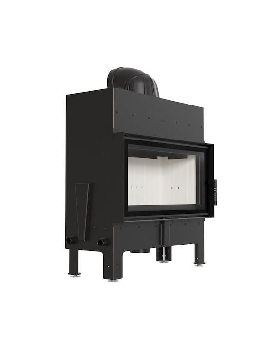Kratki Kaminofen Holz Warmluft 12kW Gerade mit einer zu öffnenden Tür