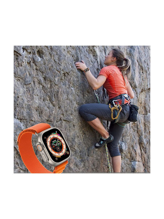 Tech-Protect Fabric Orange Strap Apple Watch 4 5 6 7 8 9 SE Ultra 1 2