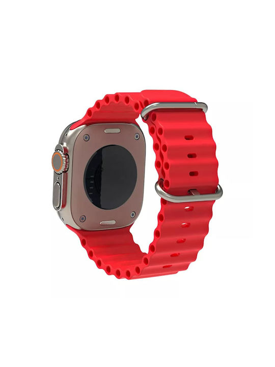 Techsuit Watchband W038 Armband Silikon Wine Red (/49mm)