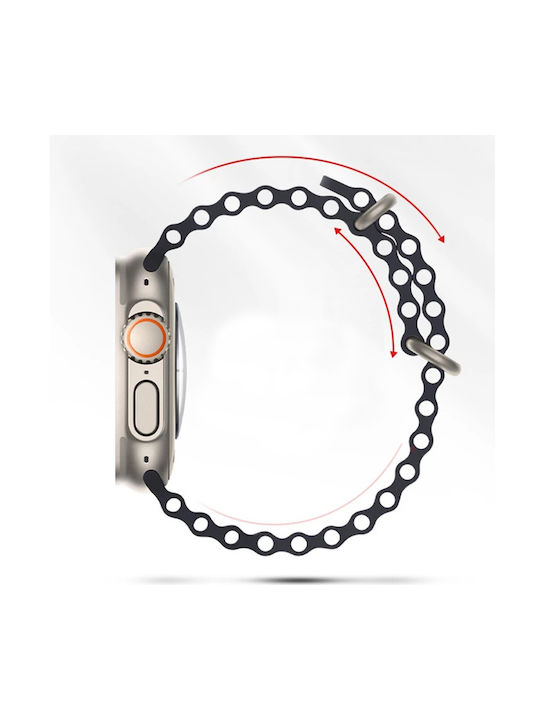 Techsuit Watchband W038 Armband Silikon Wine Red (/49mm)