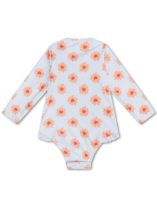 Swim Essentials Costum de baie pentru copii Costum întreg cu mânecă lungă Alb