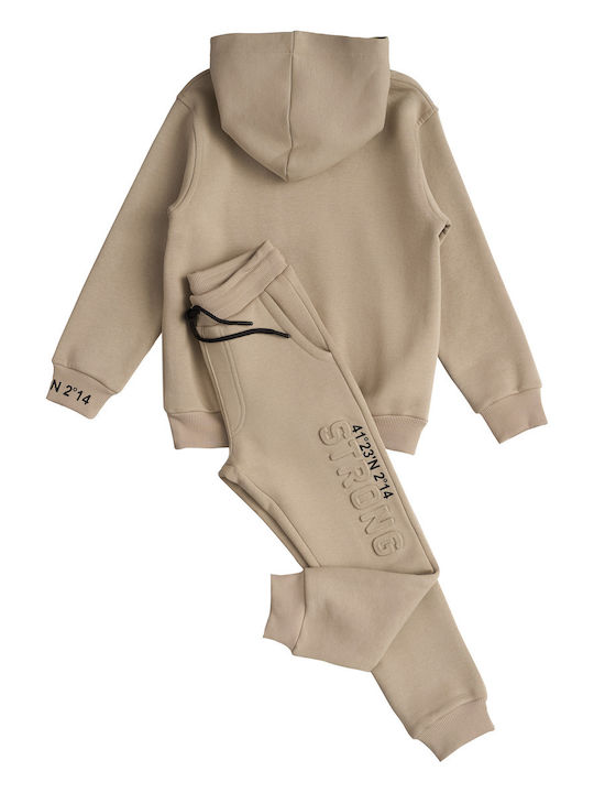 Sprint Kinder Sweatpants Set - Jogginganzug Beige