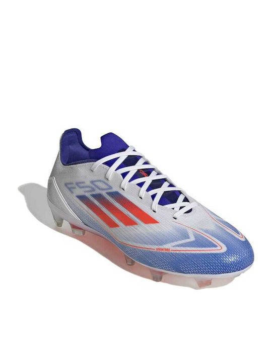 adidas F50 Pro Ποδοσφαιρικά Παπούτσια με Τάπες FG Cloud White / Solar Red / Lucid Blue