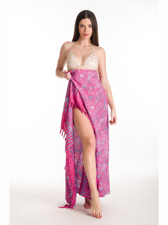 Pareo with Print Print Pink