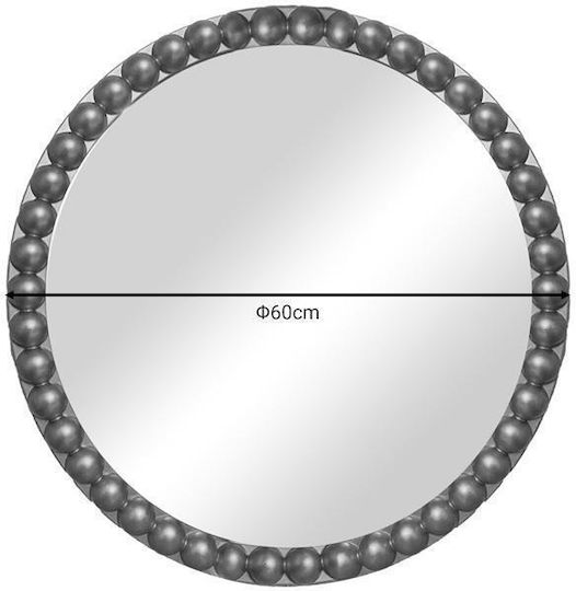 Pakketo Mebel Ασημί Διαμέτρου 60cm