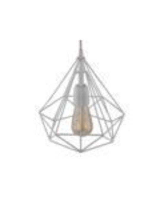 Stimeno Pendant Light White Rail with Socket E27 25cm
