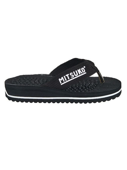 Mitsuko Sa05101w-bla Zehentrenner Flip Flop Logo Schwarz