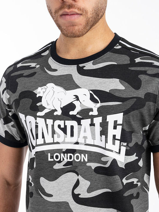 Lonsdale Herren T-Shirt Kurzarm Camo Grey