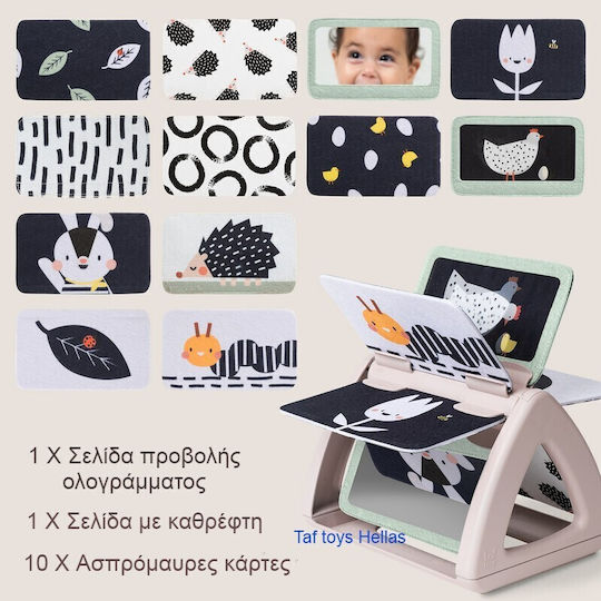 Taf Toys Βιβλίο Δραστηριοτήτων Black and White Spinning Book από Σιλικόνη με Ήχους για Νεογέννητα