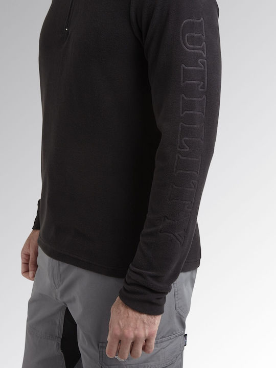 Long Sleeve Athletic Blouse Black
