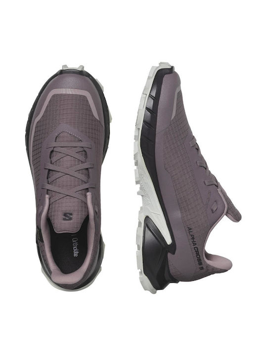 Alphacross 5 Γυναικεία Αθλητικά Παπούτσια Trail Running Αδιάβροχα με Μεμβράνη Gore-Tex Μωβ