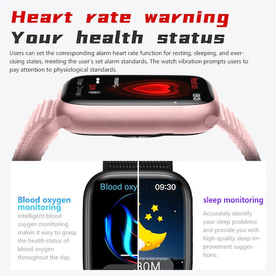 INTIME 9 Pro Max 49mm Smartwatch με Παλμογράφο (Μαύρο)
