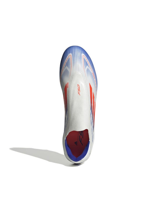 Adidas F50 League FG/MG Scăzut Pantofi de fotbal cu clești Cloud White / Solar Red / Lucid Blue