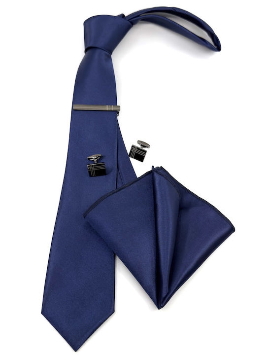 Legend Accessories Σετ Ανδρικής Γραβάτας σε Μπλε Χρώμα